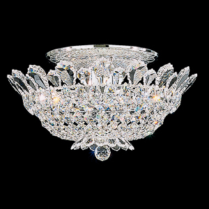 Trilliane 8 Light 120V Semi-Flush Mount in Polished Stainless Steel with Clear Radiance Crystal