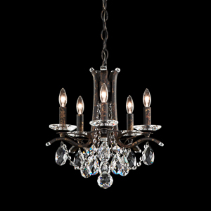 Vesca 5 Light 120V Chandelier in Heirloom Bronze with Clear Radiance Crystal