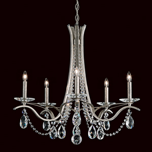 Vesca 5 Light 120V Chandelier in White with Clear Radiance Crystal