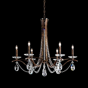Vesca 6 Light 120V Chandelier in Heirloom Bronze with Clear Radiance Crystal