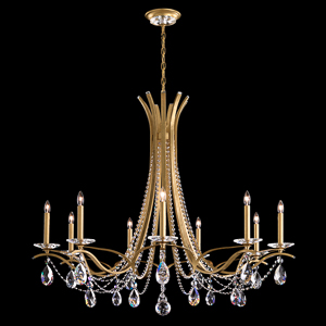 Vesca 9 Light 120V Chandelier in Heirloom Gold with Clear Radiance Crystal