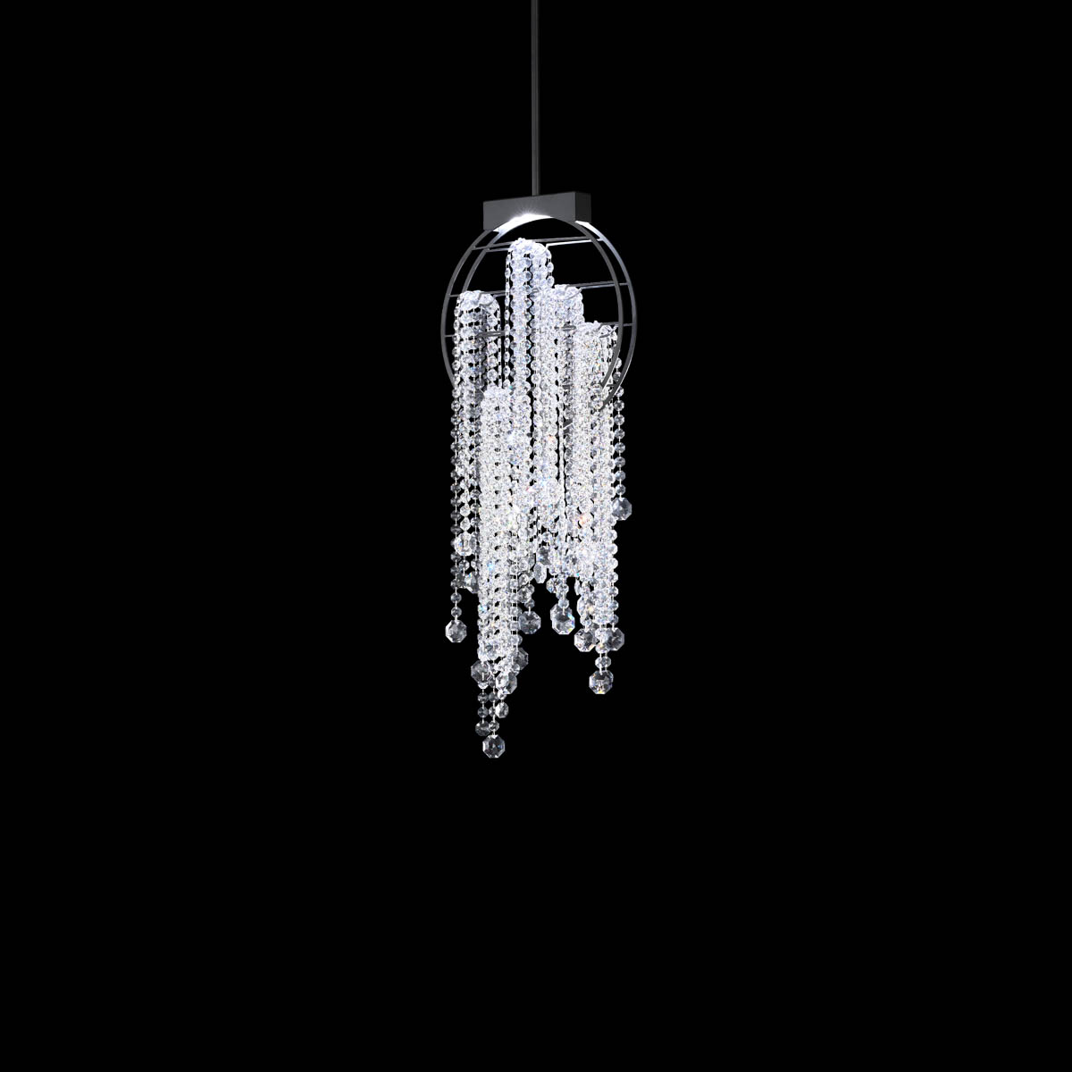 Fantasia 30in LED 3000K/3500K/4000K 120V-277V Pendant in Heirloom Gold with Clear Radiance Crystal