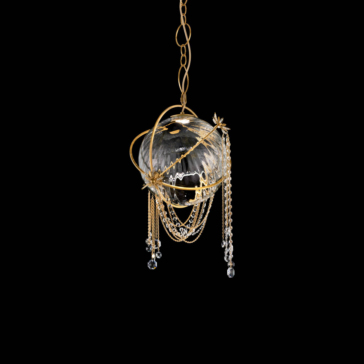 Revere 1 Light LED 3000K/3500K/4000K 120V-277 Mini Pendant in Heirloom Gold with Clear Radiance Crystal
