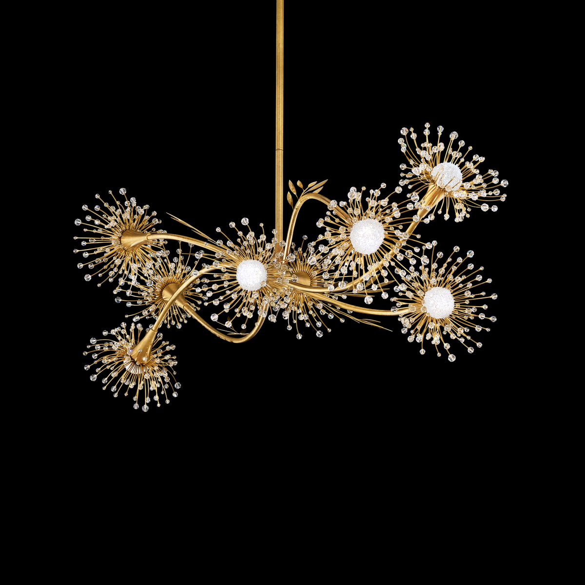 Coquette 8 Light 120/277V LED Linear Pendant in Heirloom Gold with Clear Radiance Crystal