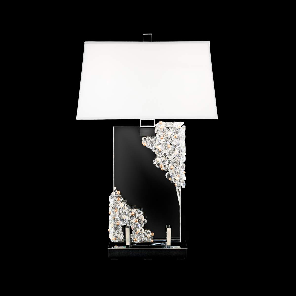 Auroa 2 Light 120V Table Lamp in Polished Chrome with Clear Radiance Crystal