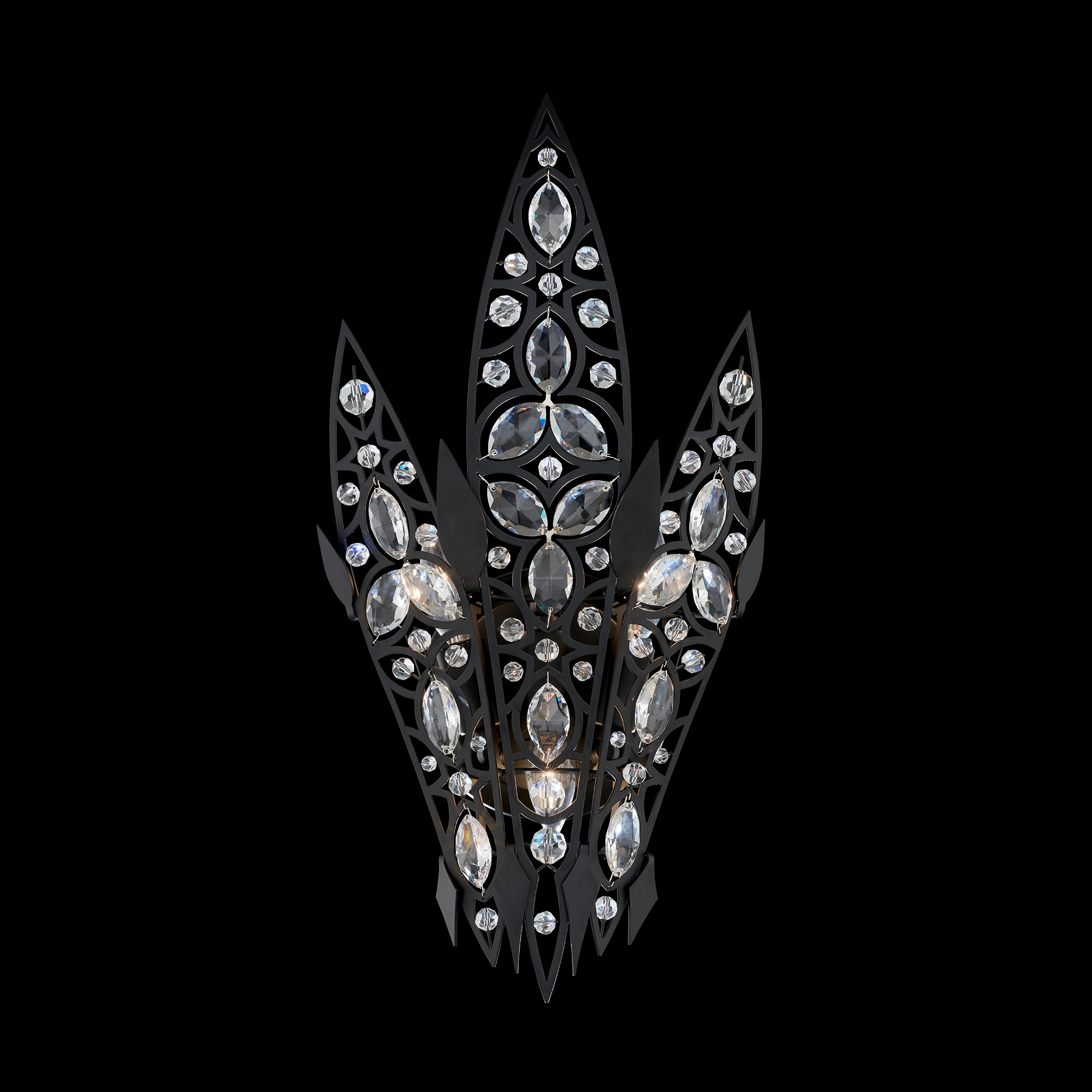 Poetta 3 Light 120V Wall Sconce in Heirloom Gold with Clear Radiance Crystal