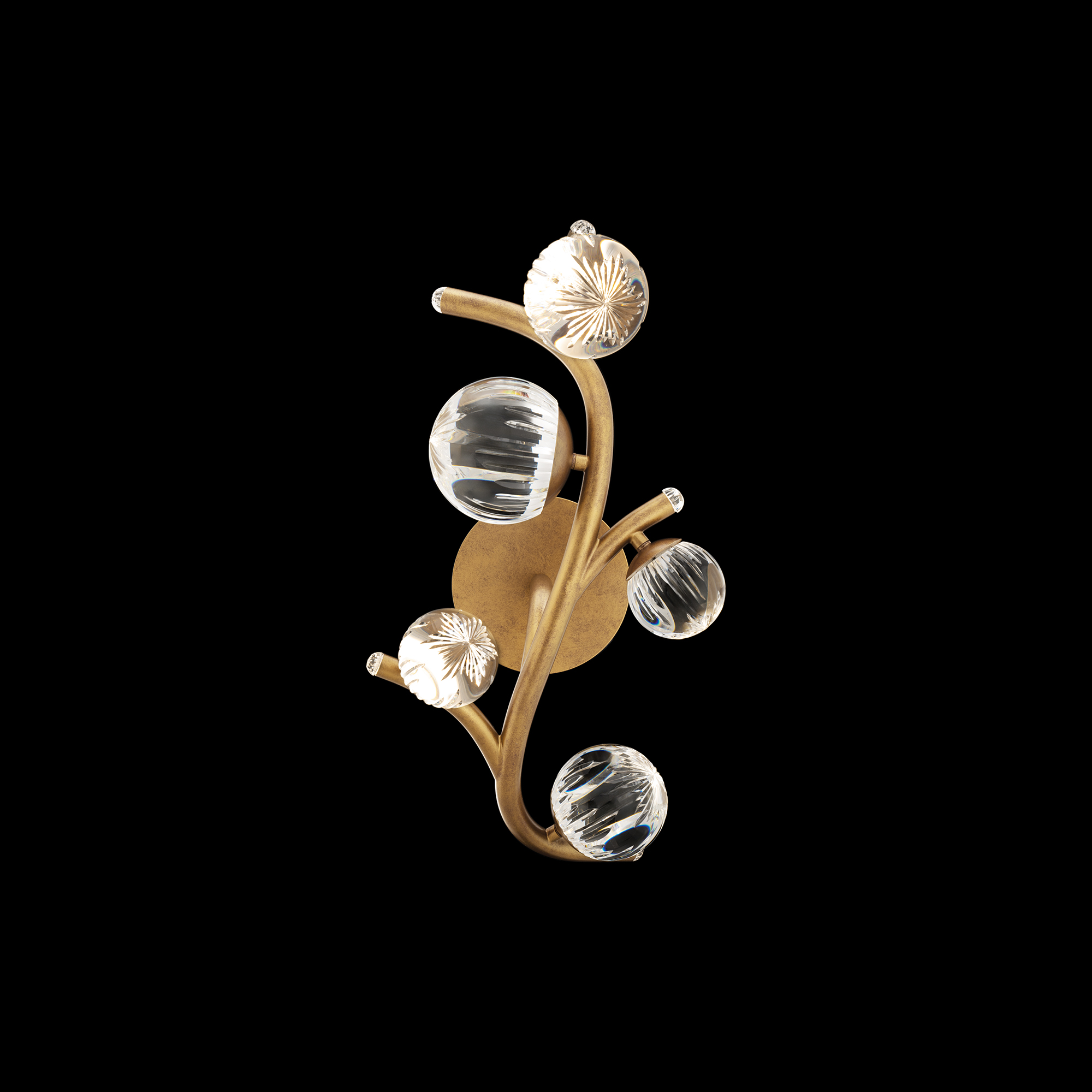 Audacity LED 3000K/3500K/4000K/5000K Indoor Wall Lighting in French Gold with Radiance Crystal Dust