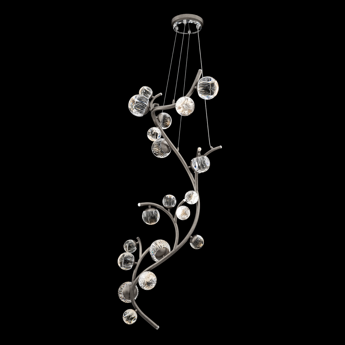 Audacity LED 3000K/3500K/4000K/5000K Indoor Hanging Lighting in Antique Pewter with Radiance Crystal Dust