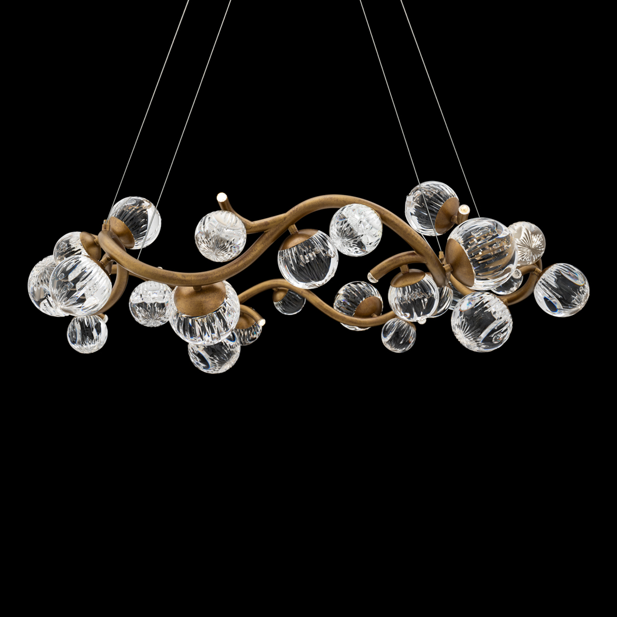 Audacity LED 3000K/3500K/4000K/5000K Indoor Hanging Lighting in French Gold with Radiance Crystal Dust