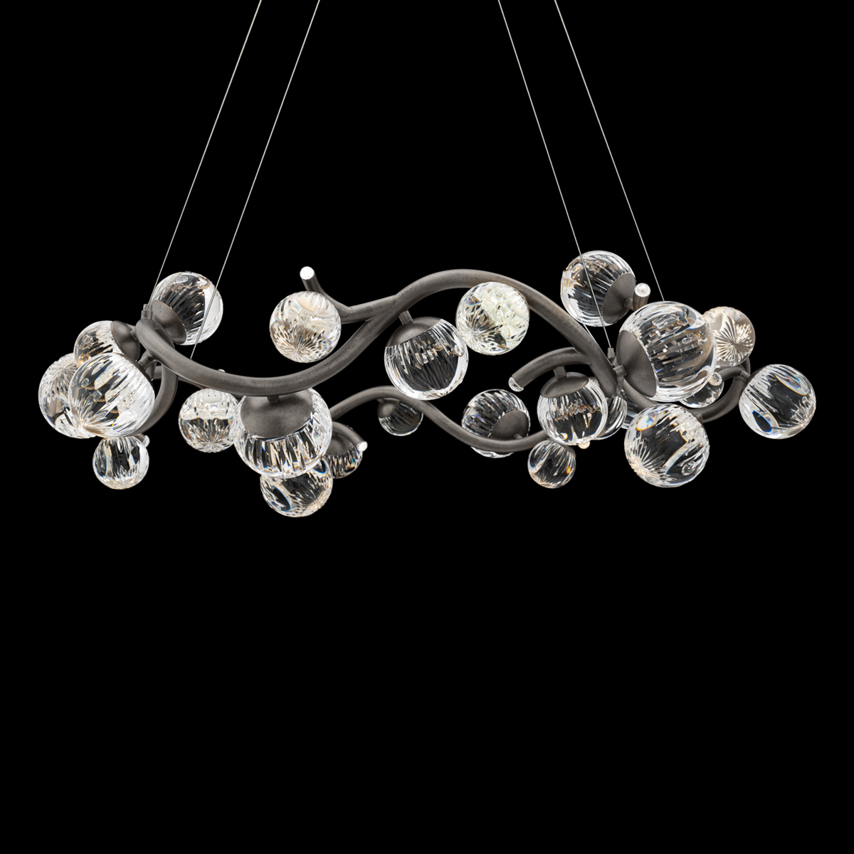 Audacity LED 3000K/3500K/4000K/5000K Indoor Hanging Lighting in Antique Pewter with Radiance Crystal Dust
