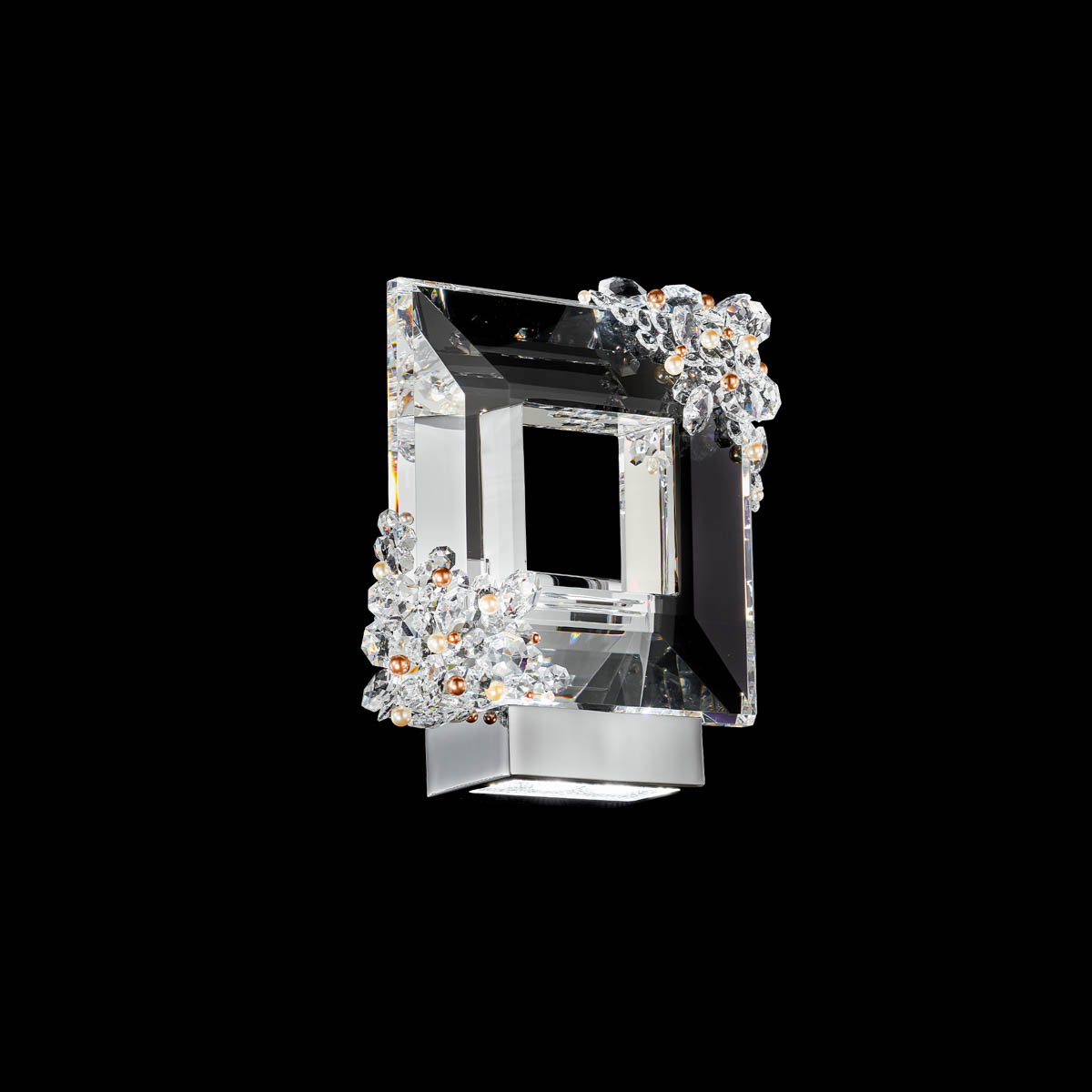 Eva 13in LED 3000K/3500K/4000K 120V-277V Wall Sconce in Polished Chrome with Clear Radiance Crystal
