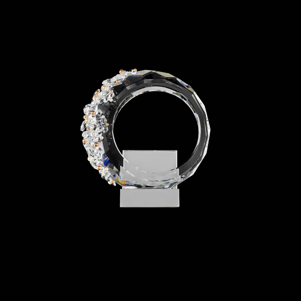 Serenity 12in LED 3000K/3500K/4000K 120V-277V Left Wall Sconce in Polished Chrome with Clear Radiance Crystal