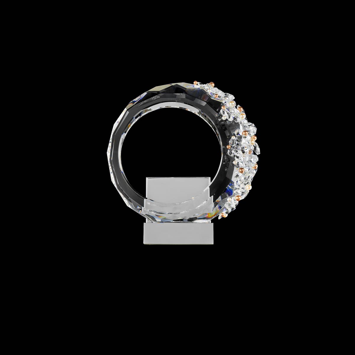 Serenity 12in LED 3000K/3500K/4000K 120V-277V Right Wall Sconce in Polished Chrome with Clear Radiance Crystal