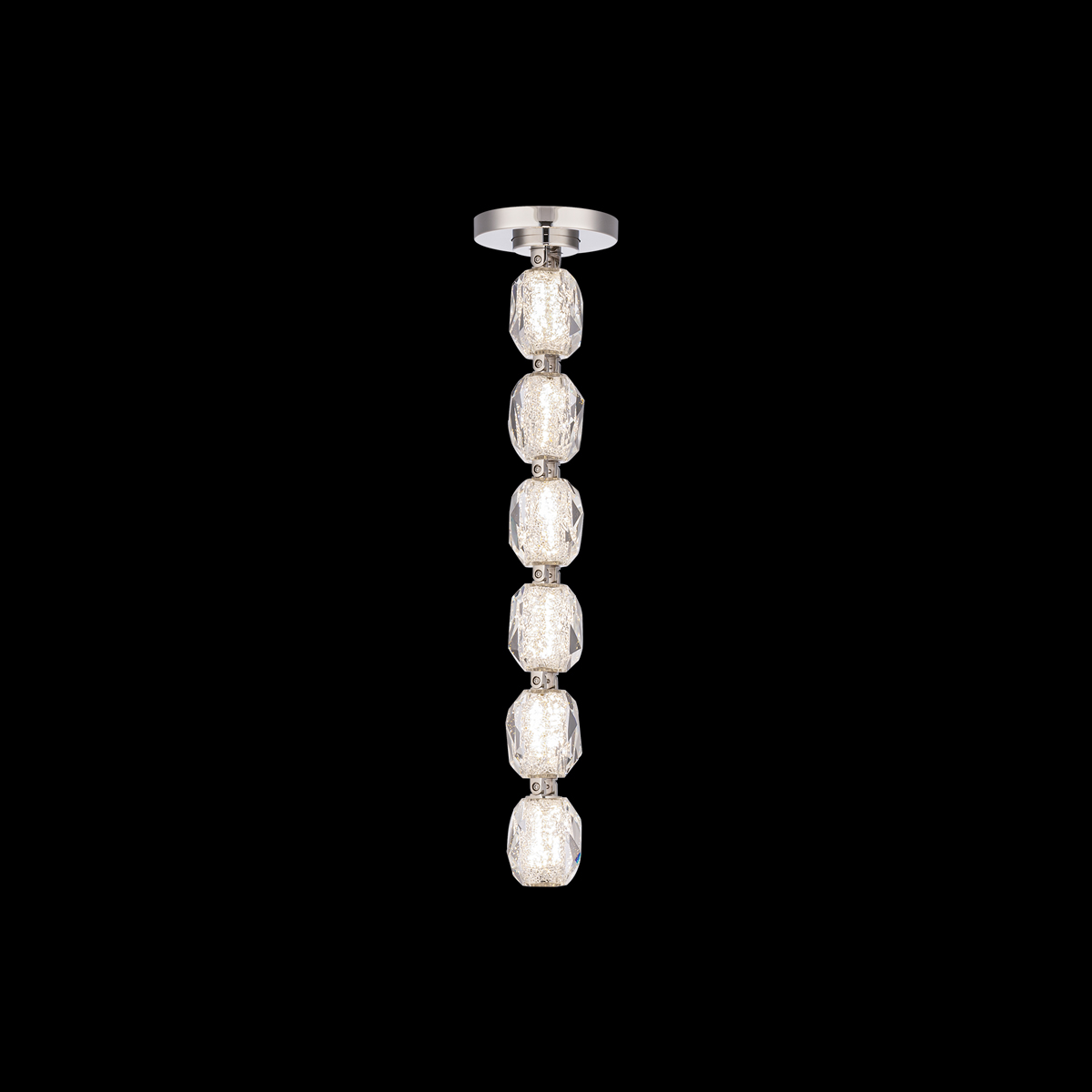 Seduction 9 Light LED 3000K/3500K/4000K 120V-277V Mini Pendant in Aged Brass with Clear Radiance Crystal