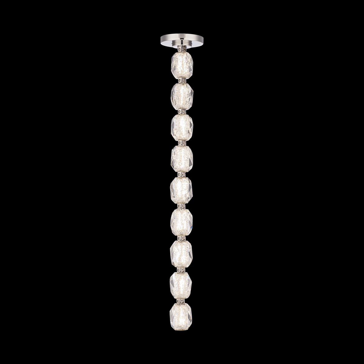 Seduction 9 Light LED 3000K/3500K/4000K 120V-277V Mini Pendant in Polished Nickel with Clear Radiance Crystal