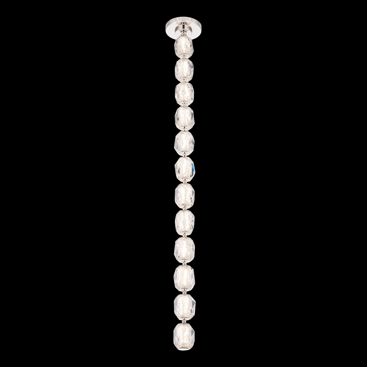 Seduction 12 Light LED 3000K/3500K/4000K 120V-277V Mini Pendant in Polished Nickel with Clear Radiance Crystal