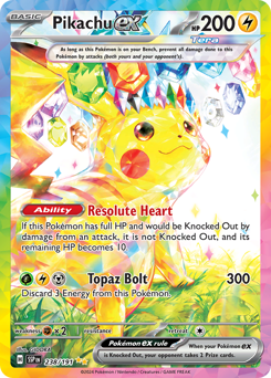 Pikachu ex, Surging Sparks, NM