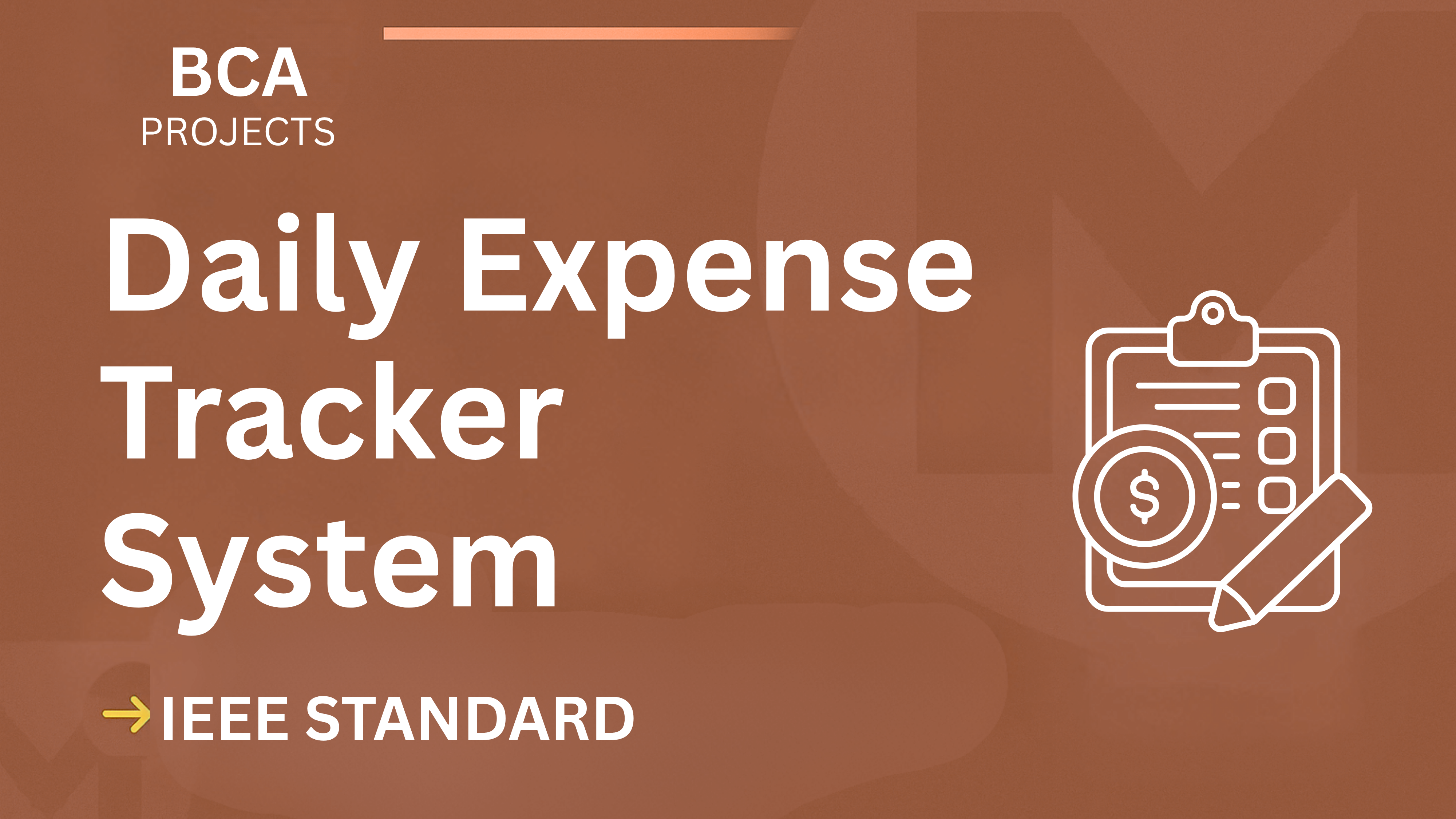 Daily Expense Tracker – BCA Project Report with IEEE Standard Format cover image