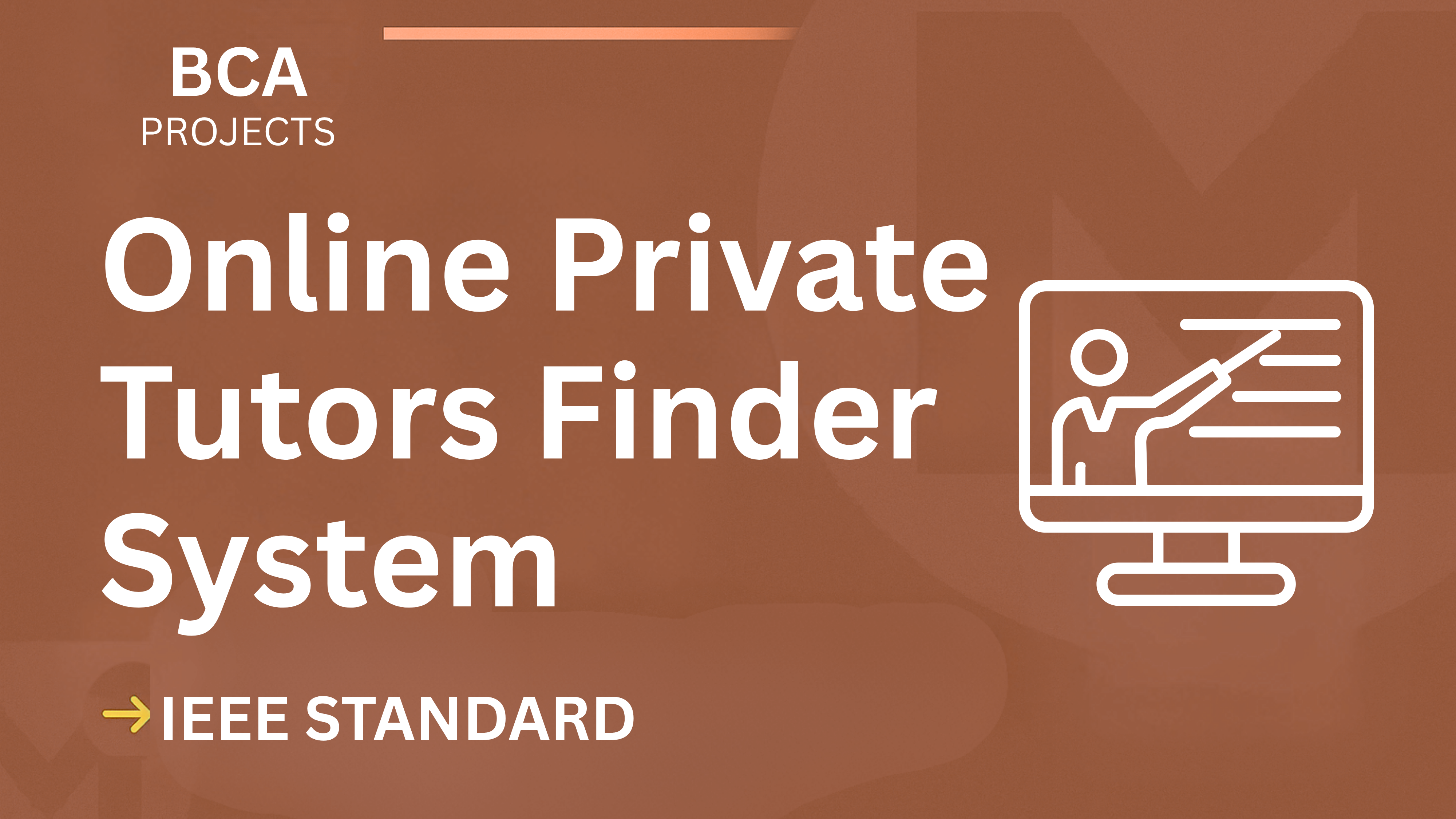 Online Private Tutors Finder System – BCA Project Report with IEEE Standard Format cover image