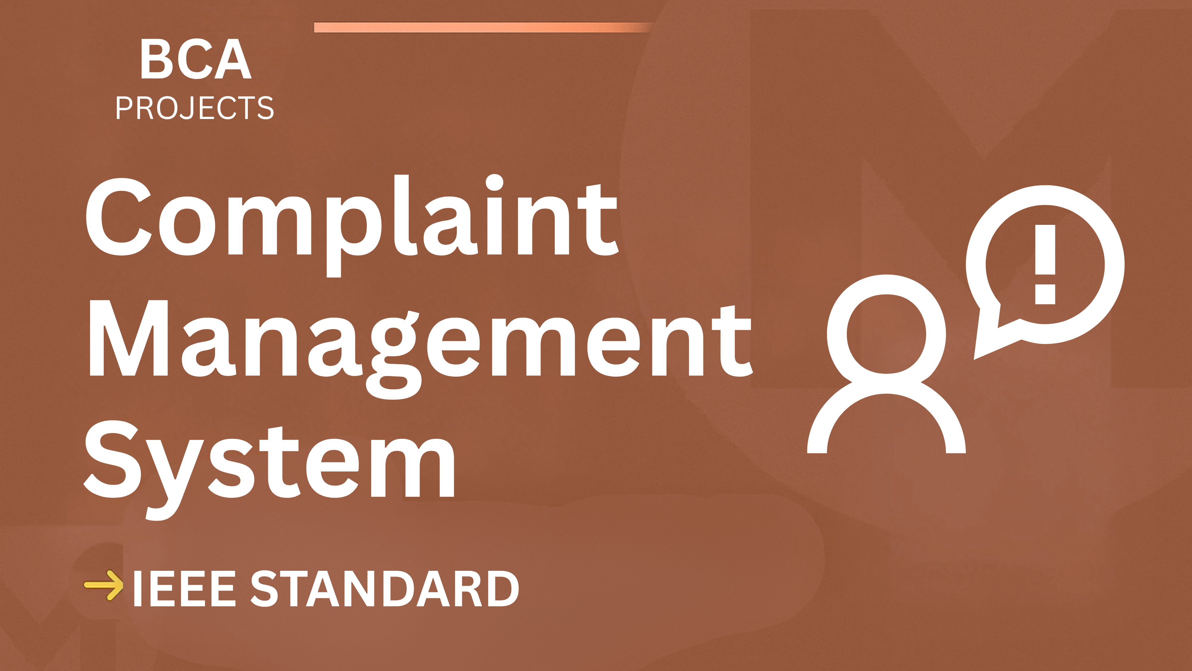 Complaint Management BCA Project Report – IEEE Format & Source Code cover image