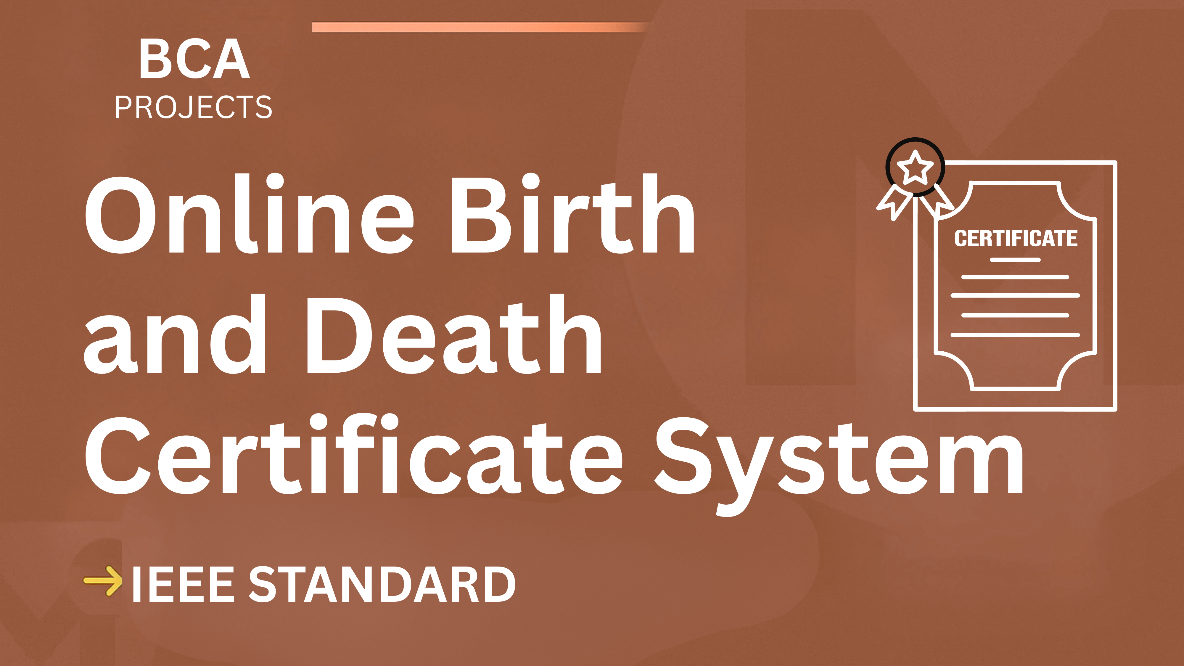 Download Online Birth & Death Certificate System BCA Project (IEEE) cover image