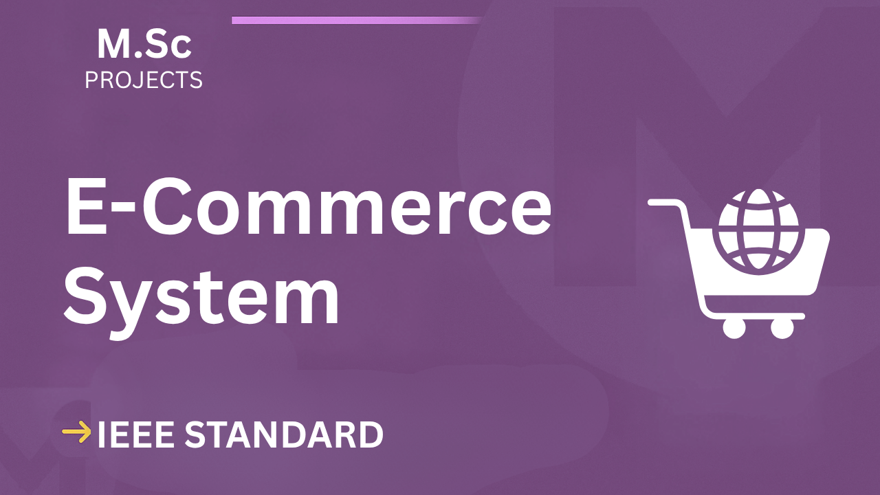 E-Commerce – M.Sc Project Report with IEEE Standard Format cover image