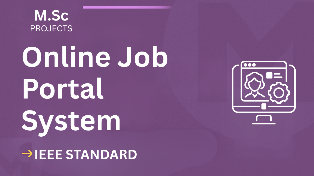 Online Job Portal – M.Sc Project Report with IEEE Standard Format cover image