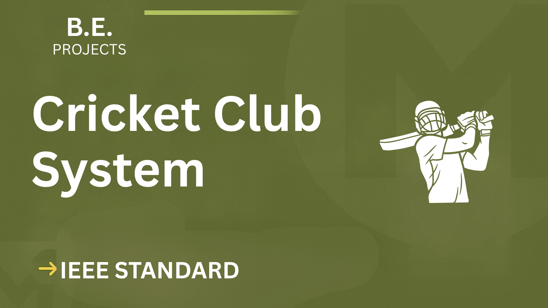 Cricket Club System BE Project Report IEEE Format – Fast Download cover image