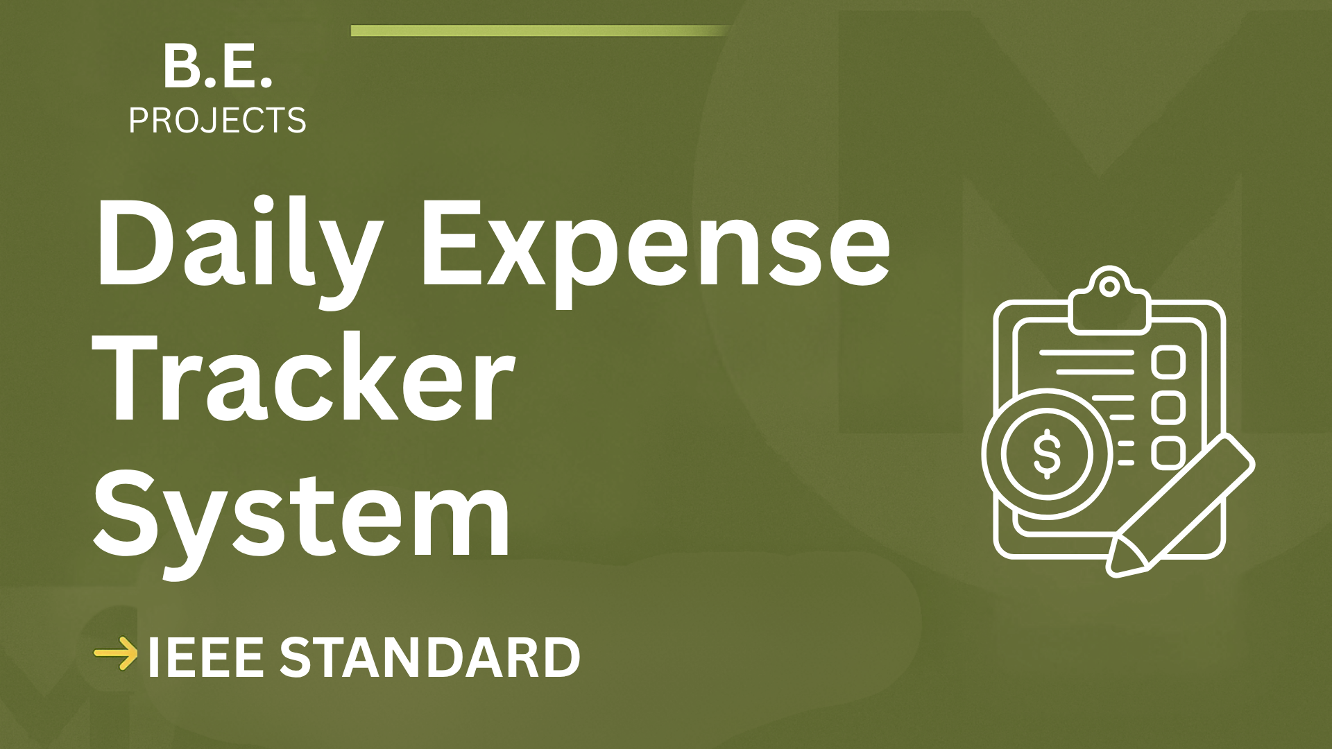 Ace Your BE Final Year: Daily Expense Tracker Project (IEEE Format) cover image