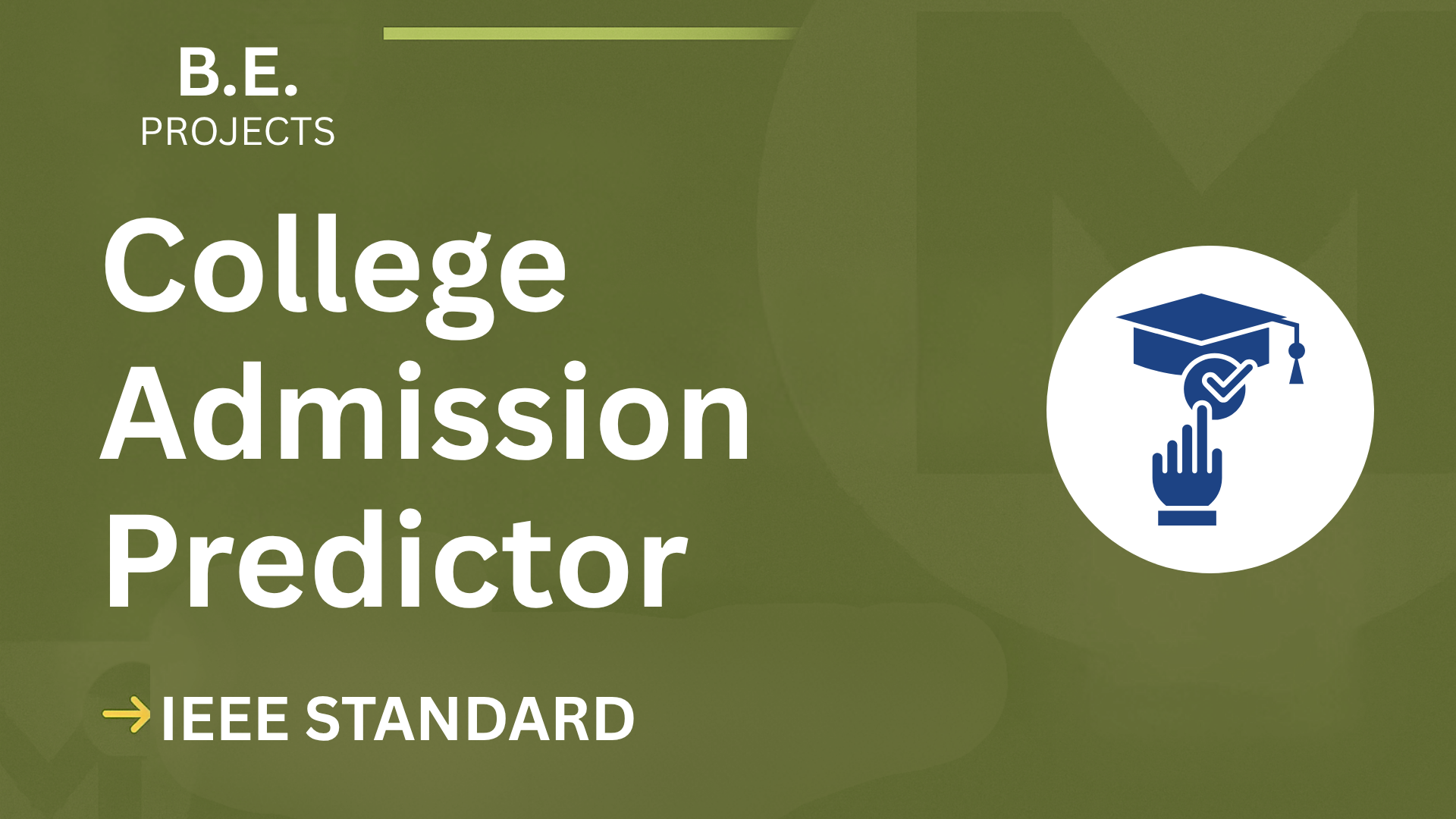 Download College Admission Predictor BE Project (IEEE Format) – Source Code & Diagrams cover image