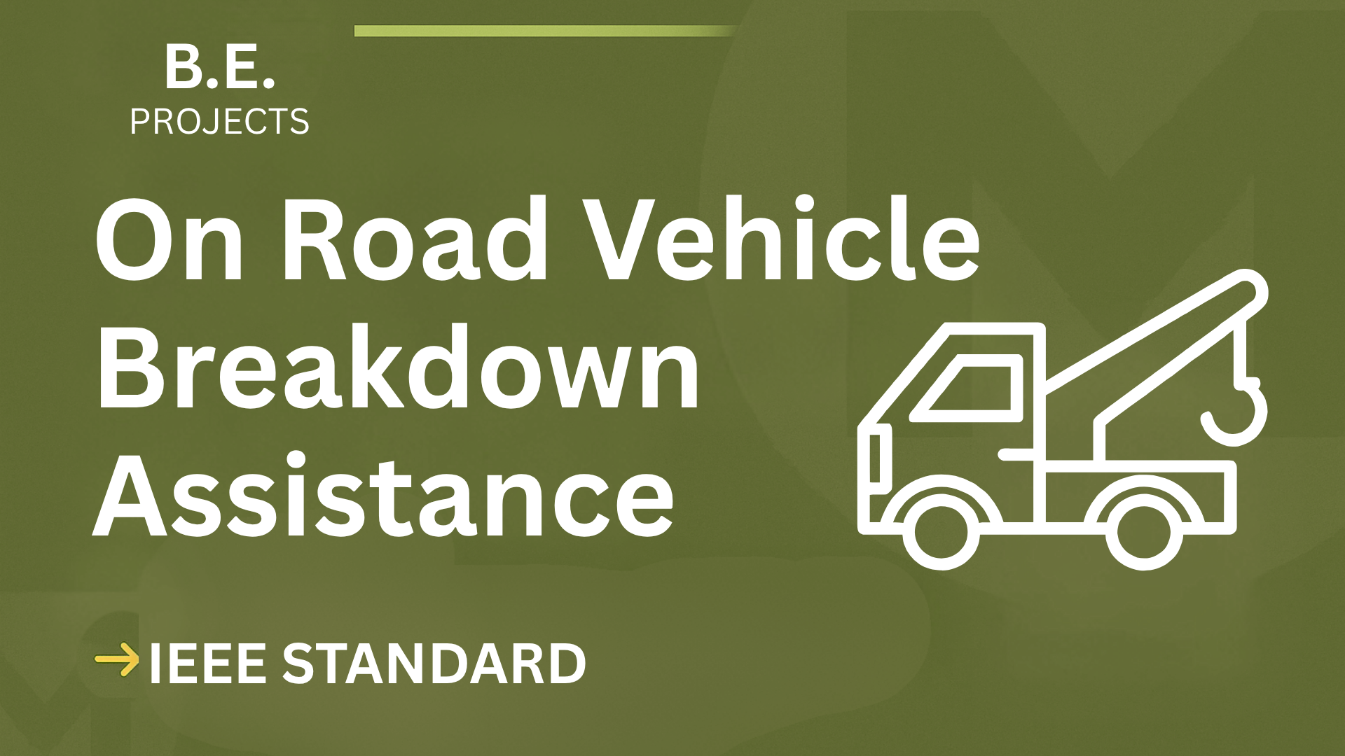 On Road Vehicle Breakdown Assistance Finder – BE Project Report with IEEE Standard Format cover image