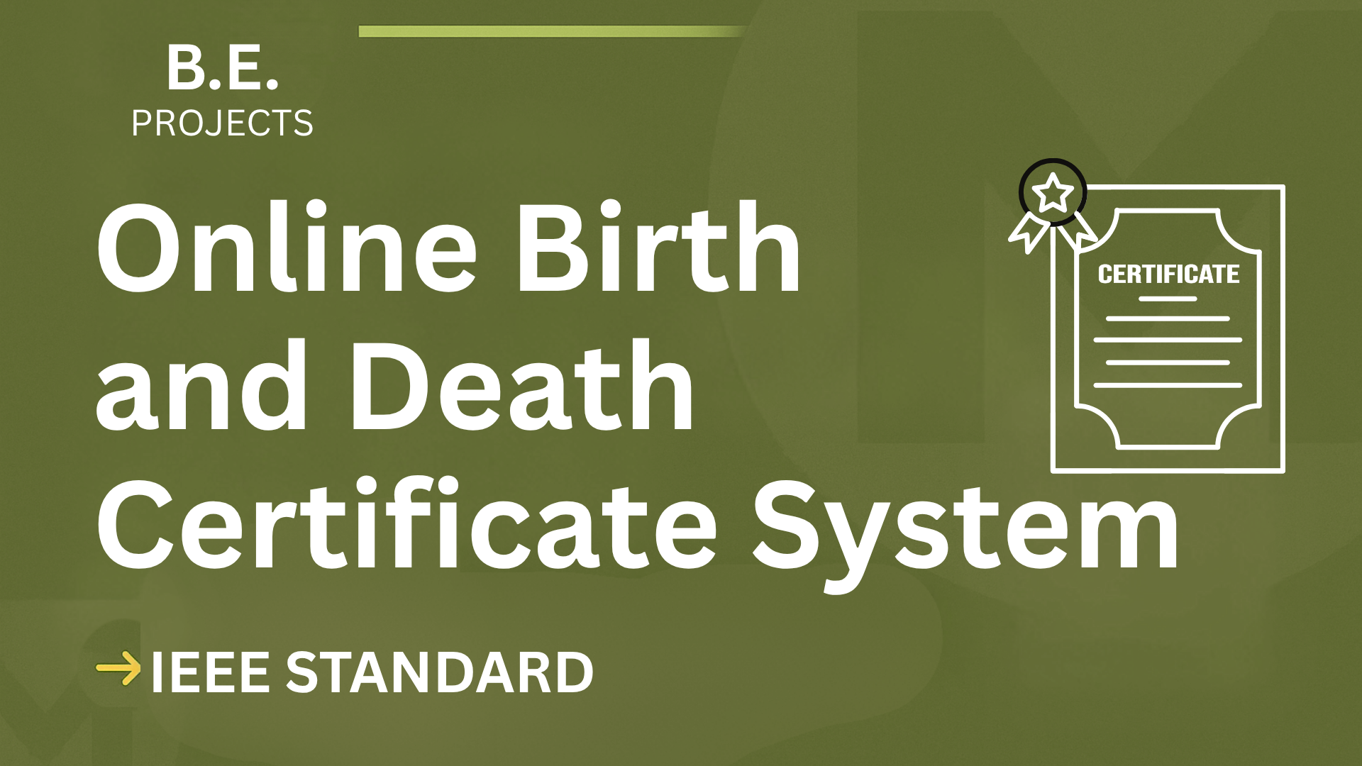 Online Birth and Death Certificate System – BE Project Report with IEEE Standard Format cover image