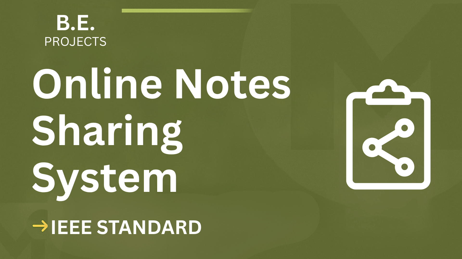 Ace Your Final Year: Online Notes Sharing System BE Project Report cover image