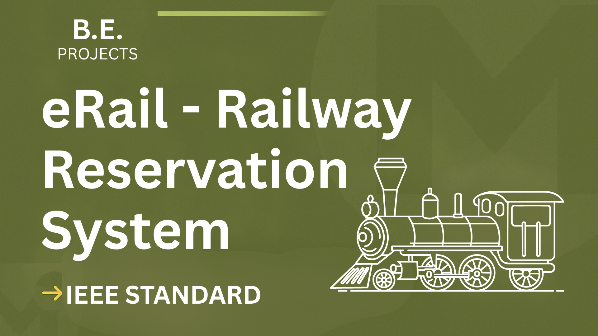 eRail - An online railway reservation system – BE Project Report with IEEE Standard Format cover image
