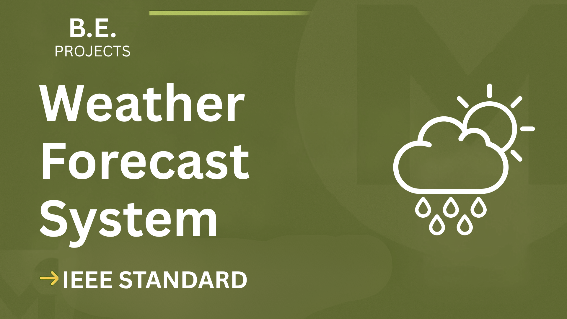 Weather Forecast – BE Project Report with IEEE Standard Format cover image
