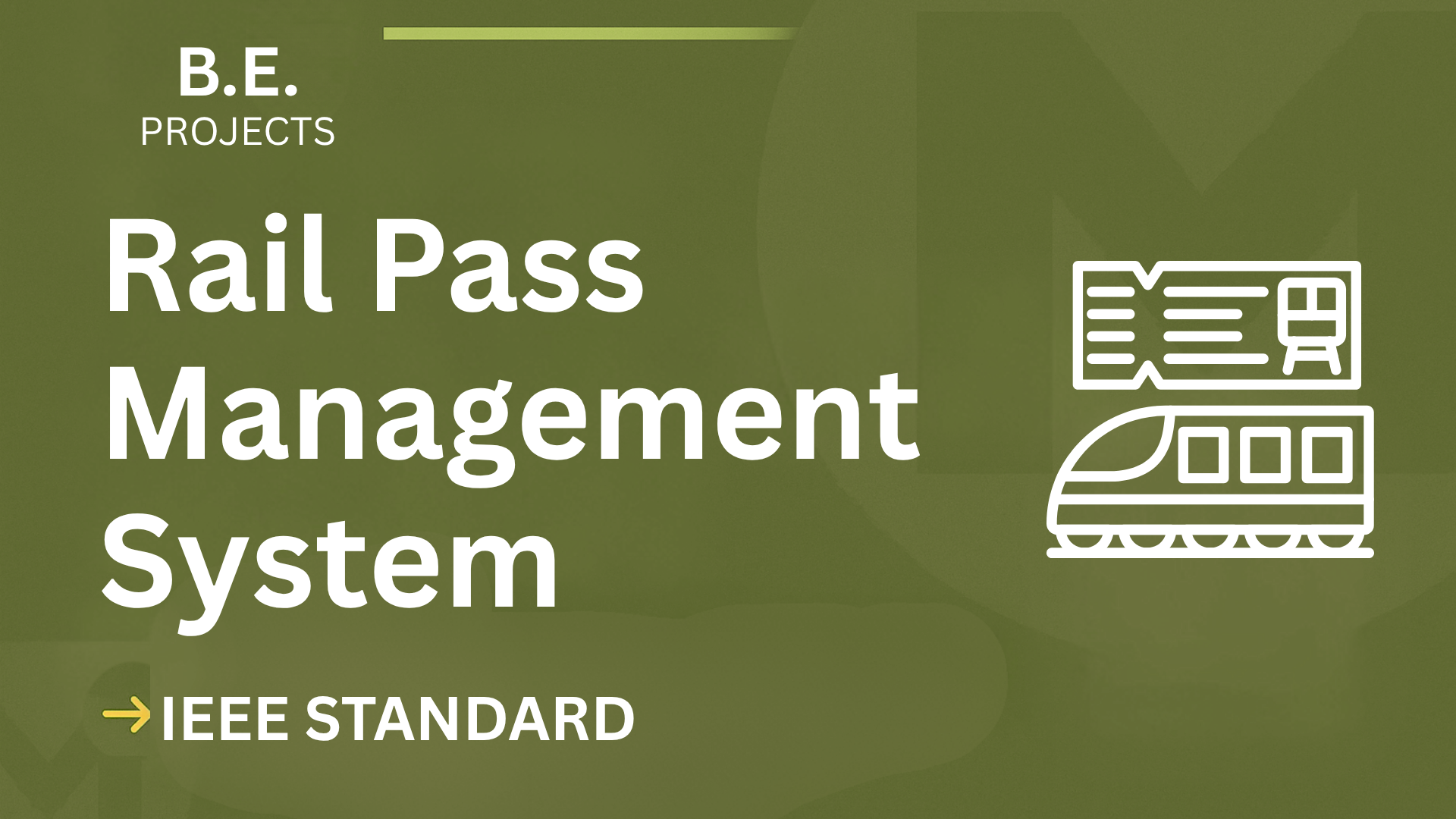 Rail Pass Management System – BE Project Report with IEEE Standard Format cover image
