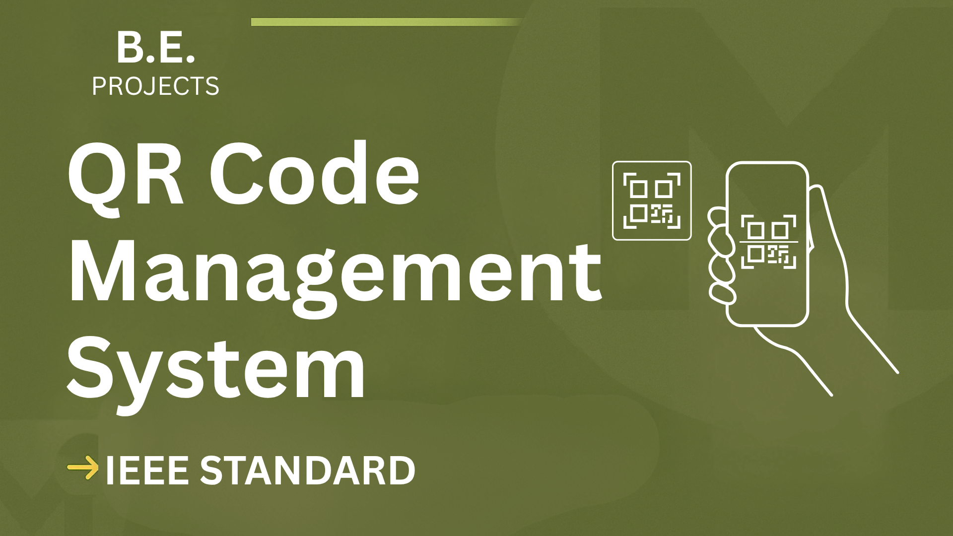 Score High with QR Code Management BE Project Report (IEEE Format) cover image