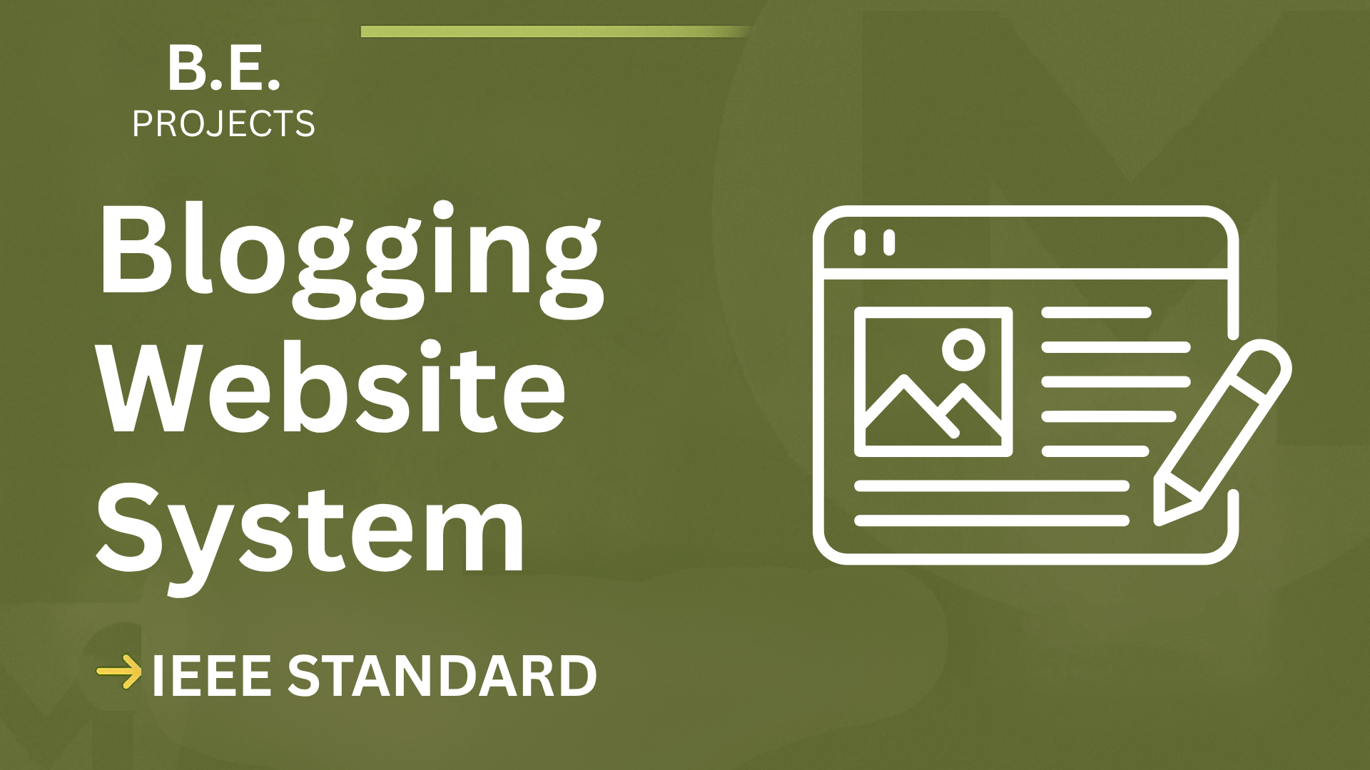 Blogging Website – BE Project Report with IEEE Standard Format cover image
