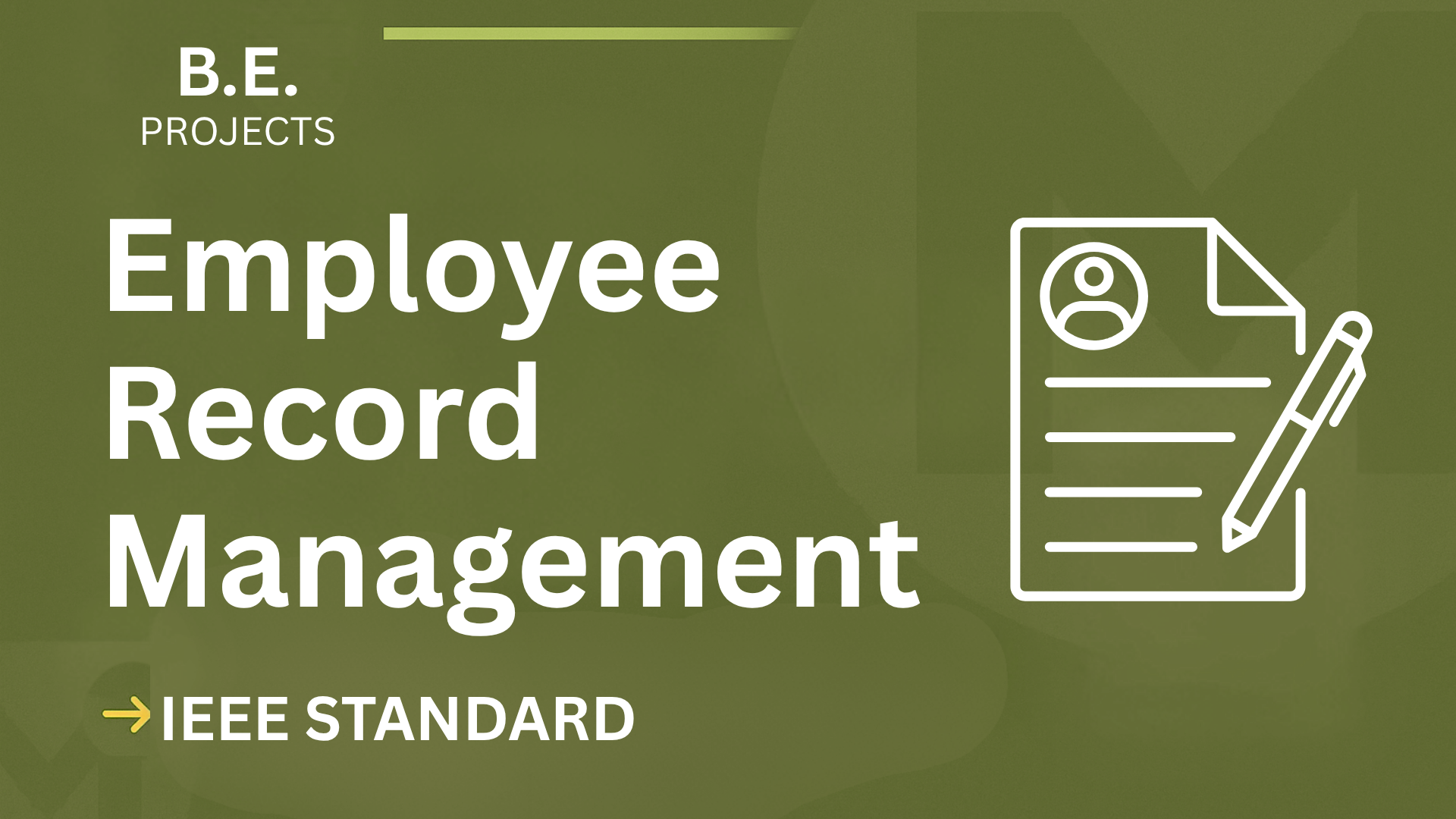 Employee Record Management System IEEE Project Report + Source Code cover image