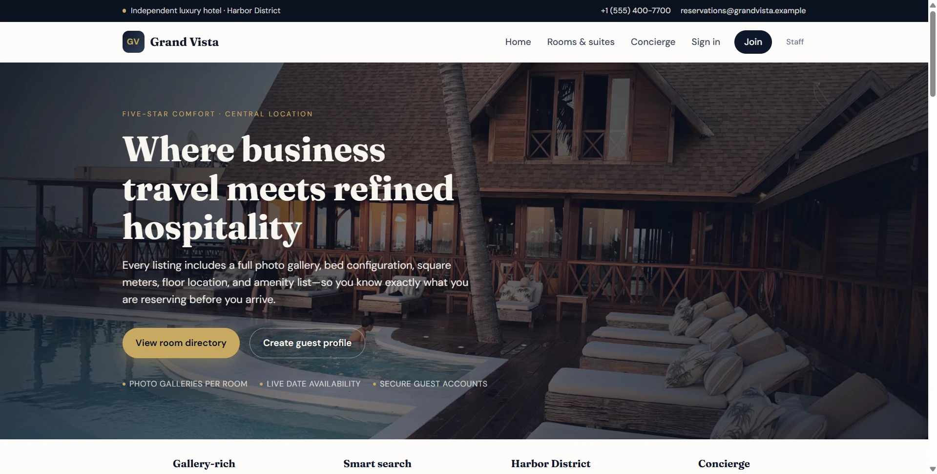 Hotel Management System using PHP and MySQL live demo preview