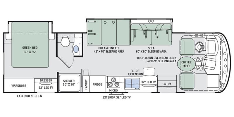 3155 31ft Hurricane floor plan