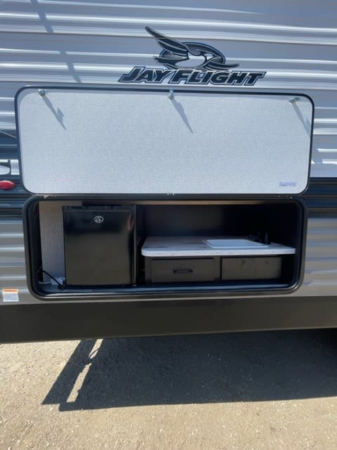 Outside Fridge and Sink