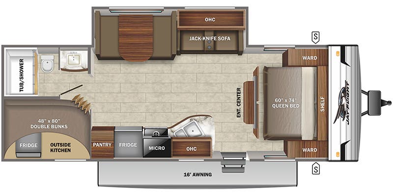 3245 27ft. Jay Flight floor plan
