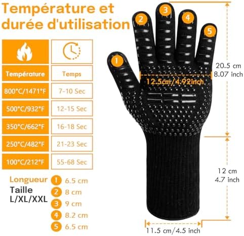 Vue 3 de Reinalin Gants De Barbecue