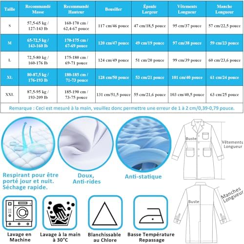 Vue 4 de Blouse Blanche Chimie Lycee