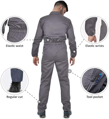 Vue 3 de Anax Combinaison Travail Salopette