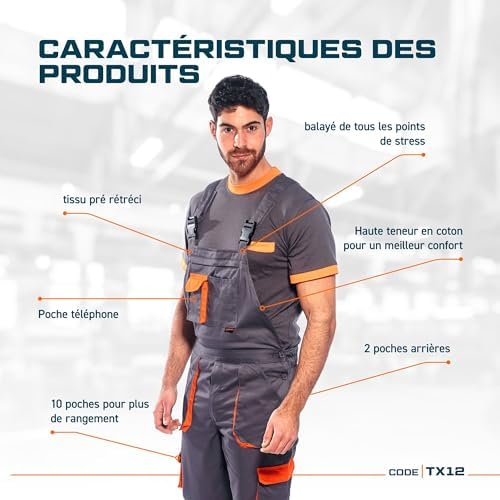 Vue 2 de Tx Salopette Homme Lot