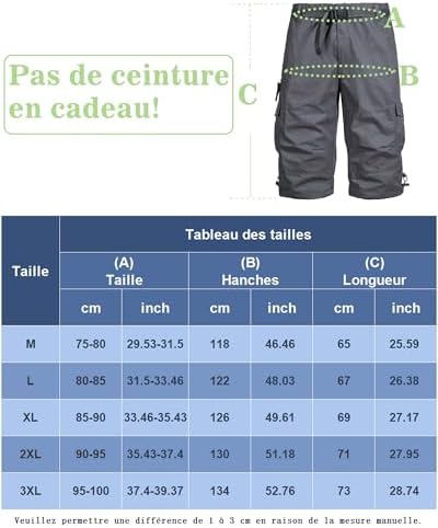 Vue 7 de Shorts Cargo Homme Ete