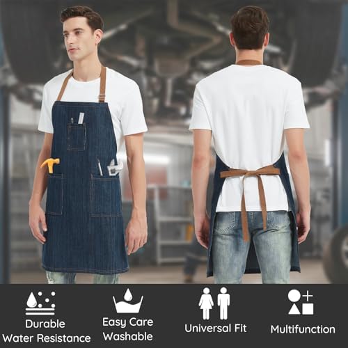 Vue 2 de Tablier En Denim Coton