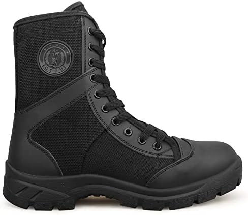 Vue 3 de Hommes Bottes Militaires Noires
